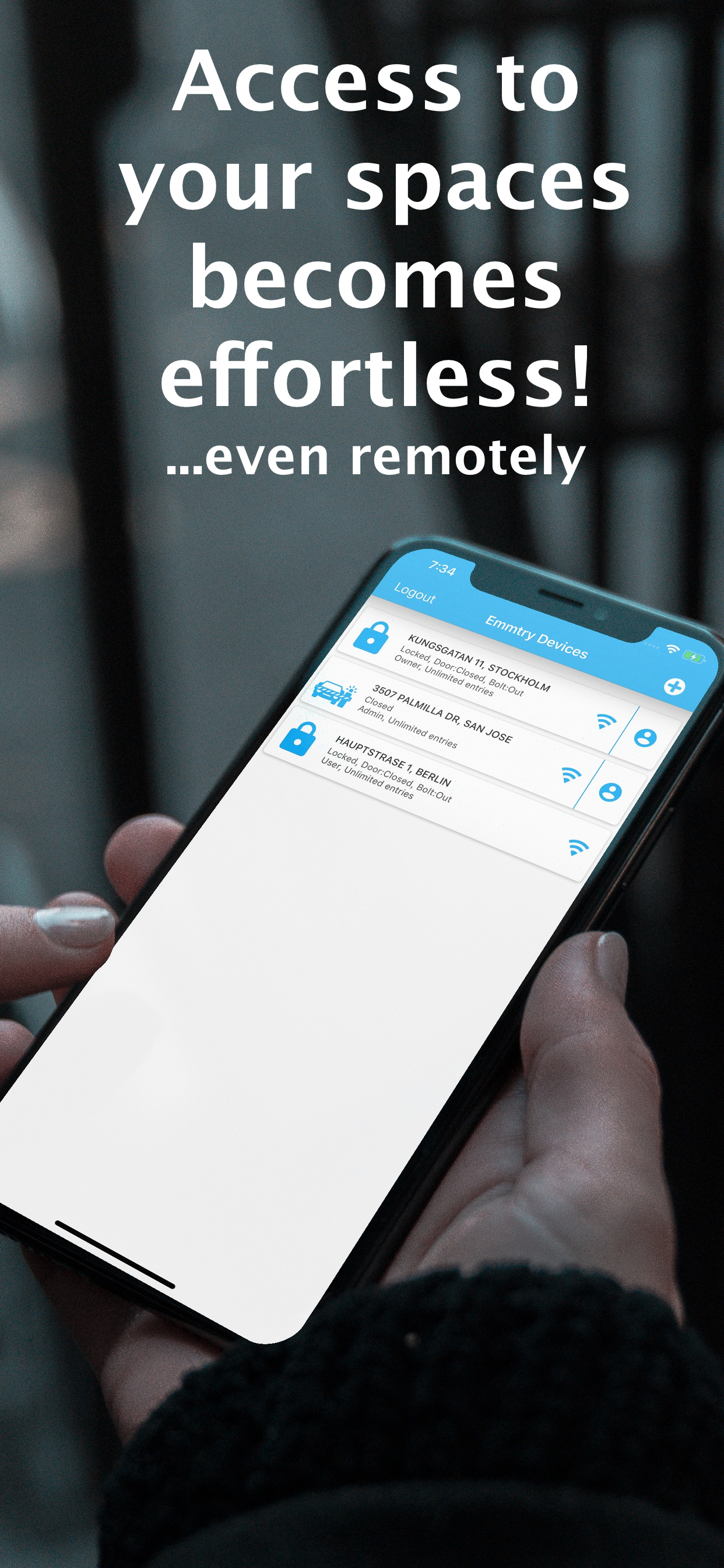 Dashboard with all your access points and activity