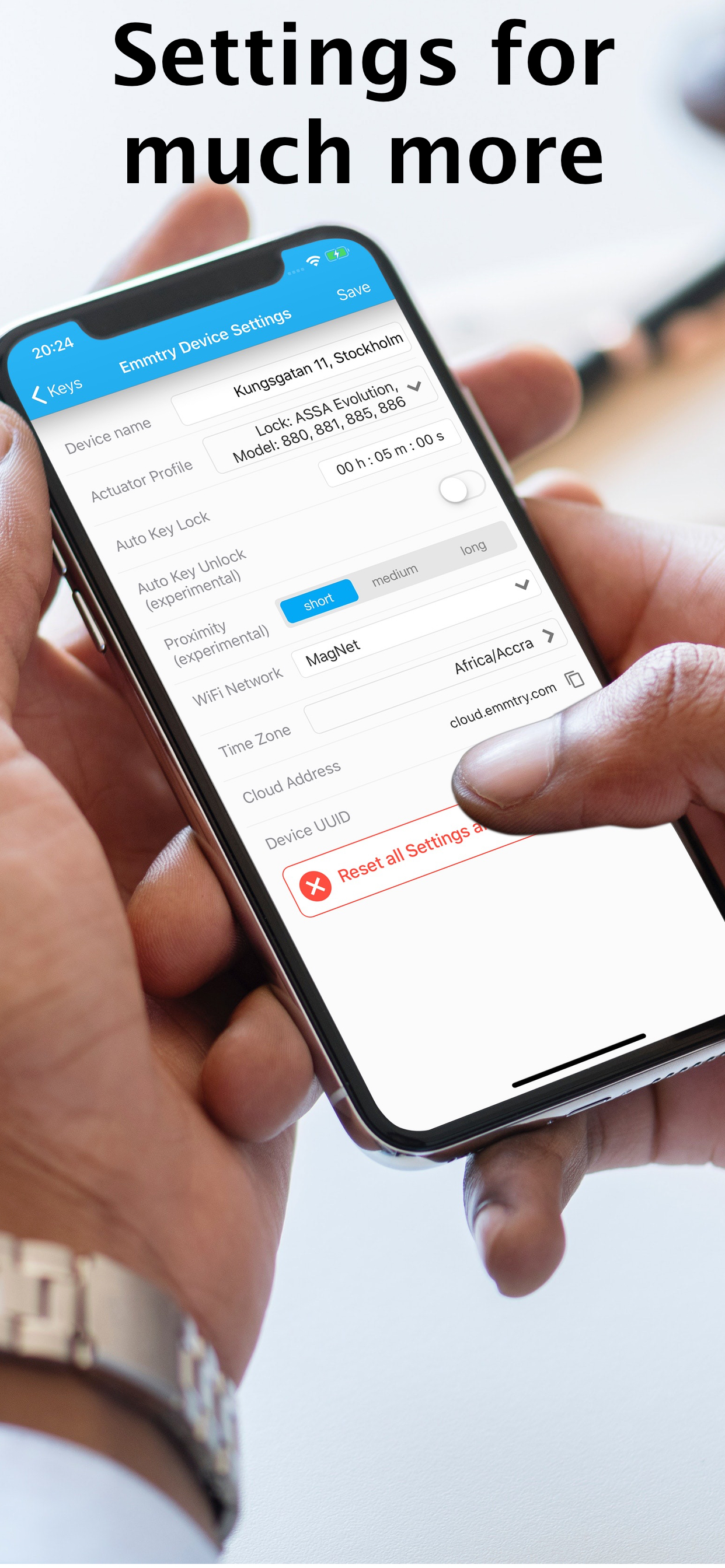 Device settings and access schedules
